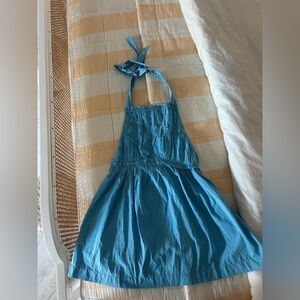 Free People Blue Smocked Halter Dress